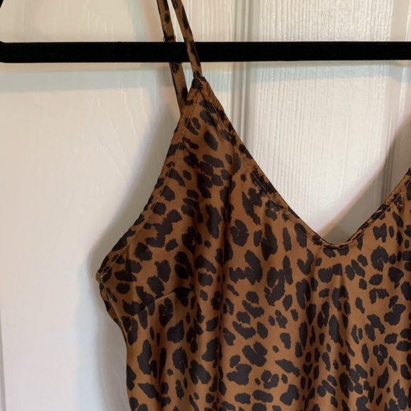 Slip Dress Leopard Print Summer Dress Size Small - Picture 4 of 10